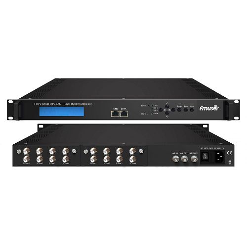 FMUSER FUTV4208/FUTV4207I 8 Tuner IRD(8 DVB-S2/T2 RF Input,1 ASI In,2 ASI 1 IP Output)Multiplexer