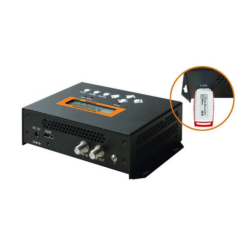 FMUSER FUTV4656H DVB-T/DVB-C(QAM)/ATSC MPEG-4 AVC/H.264 HD Encoder Modulator (Tuner,HDMI in; RF out) with USB Record/Save/Playback/Upgrade for Home Use